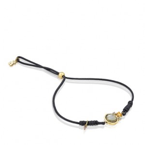 Tous Nylon Virtual garden With Labradorite Armband Schwarz | Österreich-QPBVCD782