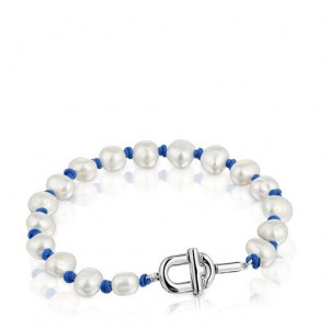 Tous Nylon With Cultured Pearls Manifesto Armband Silber | Österreich-DFEJBW927