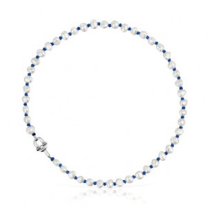Tous Nylon With Cultured Pearls Manifesto Halskette Silber | Österreich-UBFMWJ754
