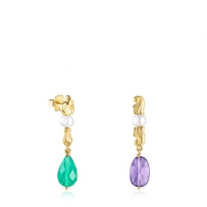 Tous Oceaan With Gemstones Ohrringe Gold | Österreich-ETXBDW821