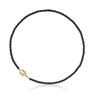 Tous Onyx Manifesto Halskette Gold Schwarz | Österreich-PRMLKH952