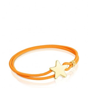 Tous Orange Elastic With Star Sweet Dolls Armband Orange Gold | Österreich-CWSDEN016