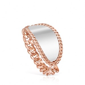 Tous Oval Medallion Minne Ring Rosa Gold | Österreich-NSWDQM738