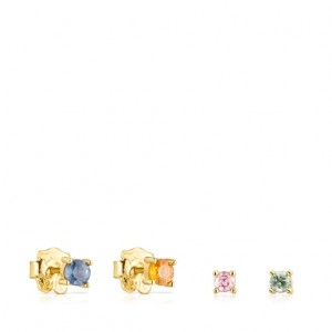 Tous Pack Of Glaring With Sapphires Ohrringe Gold | Österreich-GDFYZR381