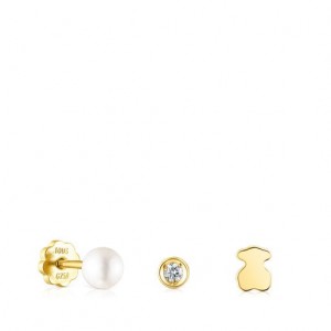 Tous Pack Of Pearl Ear With Diamond Pearl Ohrringe Gold | Österreich-NUKGPD980