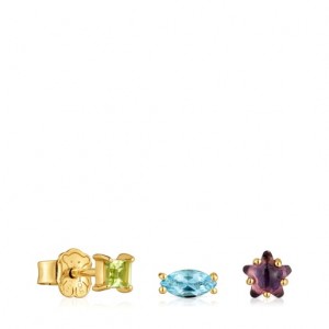 Tous Pack Of Small With Gemstones Sugar Party Ohrringe Gold | Österreich-CIDUHZ789