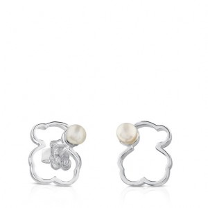 Tous Pearl 14cm Silueta Ohrringe Silber | Österreich-WALJZV428