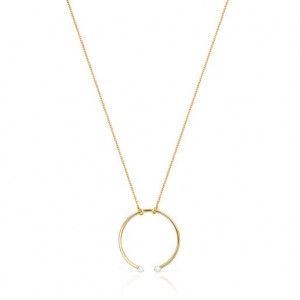 Tous Pearl 4cm Batala Halskette Gold | Österreich-LXPDBC408