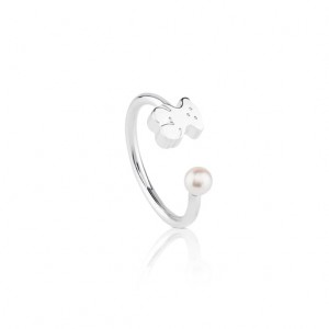 Tous Pearl Sweet Dolls Ring Silber | Österreich-ENIROA285