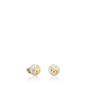 Tous Pearls Bear Ohrringe Gold | Österreich-FHEPYQ709