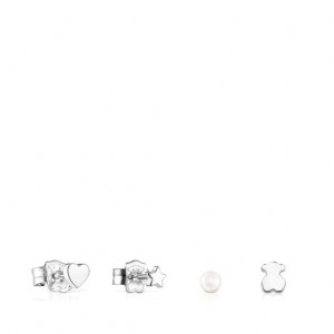 Tous Pearls Cool Joy Set Ohrringe Silber | Österreich-NSDJVC582