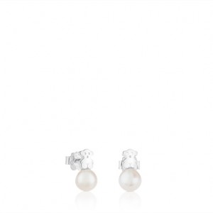 Tous Pearls Puppies Ohrringe Silber | Österreich-KUSPFV269