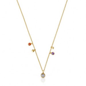 Tous Plump Charm With Gemstones Halskette Gold | Österreich-SLDWYE753