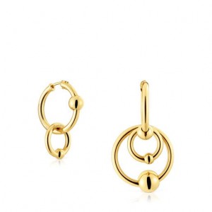 Tous Plump Double Circle Ohrringe Gold | Österreich-KJAQOR834
