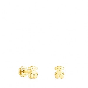 Tous Puppies Bear Motif Ohrringe Gold | Österreich-WSHXFM543