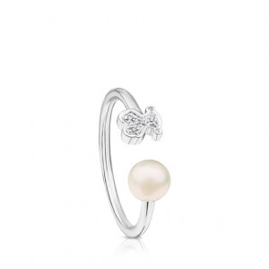 Tous Puppies With Diamond Ring Silber | Österreich-ZIOSNV851