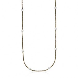 Tous Quartz Color With Pearls Halskette Khaki | Österreich-IKHRZD695