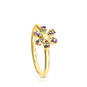 Tous Real Mix Bloom With Gemstones Ring Gold | Österreich-LYBVUS012