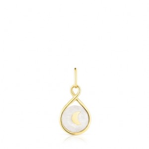 Tous Reversible With Moonstone Alma Motif Anhänger Gold | Österreich-HSPDNW327