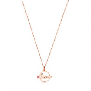 Tous San Valentin With Ruby Halskette Rosa Gold | Österreich-XWDRKZ860