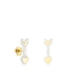 Tous San Valentín Arrow With Mother-of-pearl Ohrringe Gold | Österreich-CYHPJU591