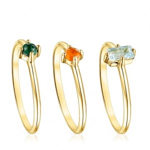 Tous Set Of Good Vibess With Gemstones Ring Gold | Österreich-UVWHSY704