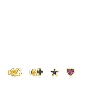 Tous Set Of Teddy Bear With Gemstones Ohrringe Gold | Österreich-YAJTUK216