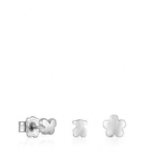 Tous Set Of Three Bold Motif Motif Ohrringe Silber | Österreich-NAITRX849