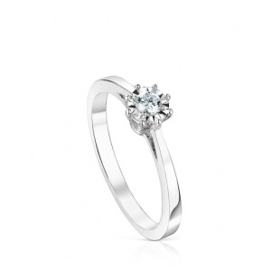 Tous Small Diamond Rosette Les Classiques Ring Silber | Österreich-LCXMWT071