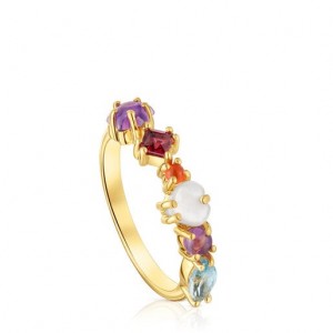 Tous Small Gemstones Motifs Sugar Party Ring Gold | Österreich-PDZSVI463