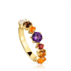 Tous Small Gemstones Sugar Party Ring Gold | Österreich-CONSBR749