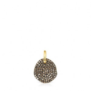 Tous Small Nenufar With Diamonds Anhänger Gold | Österreich-AOVKPR408