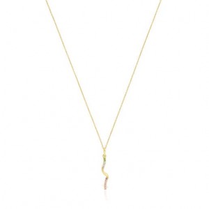 Tous St Tropez Gemstone Spiral Halskette Gold | Österreich-DMRHZE247