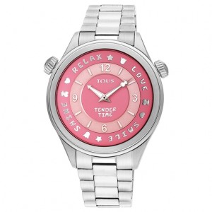 Tous Stainless Steel Tender Time With Dial Uhren Silber Rosa | Österreich-NCWHOA214