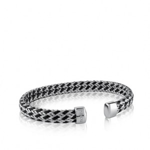 Tous Steel 195cm Man Armband Silber Schwarz | Österreich-WPMUQA972