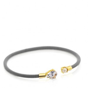 Tous Steel Eklat With Topaz Pearl Armband Silber Gold | Österreich-FONYQS517