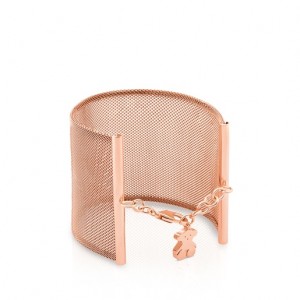Tous Steel Icon Mesh Armband Rosa Gold | Österreich-GVWXNJ142