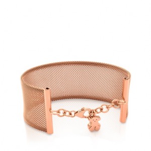 Tous Steel Icon Mesh Armband Rosa Gold | Österreich-GXATRH923