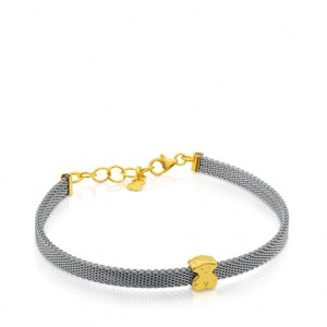Tous Steel Icon Mesh Armband Silber Gold | Österreich-EHSAGJ382