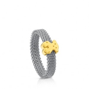 Tous Steel Icon Mesh Ring Silber | Österreich-ZVXRIM319