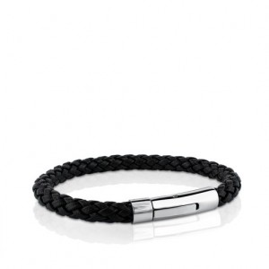 Tous Steel Man Armband Schwarz Silber | Österreich-IYZBUT820