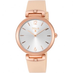 Tous Steel Mesh With Nude Silikon Riemen Uhren Rosa Gold | Österreich-KNFWQJ915