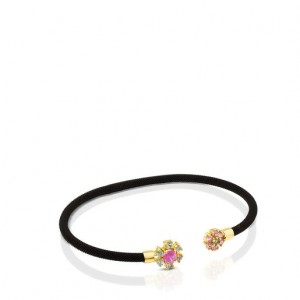 Tous Steel Mini Teatime With Sapphire Ruby Armband Schwarz Gold | Österreich-EXMJYT701