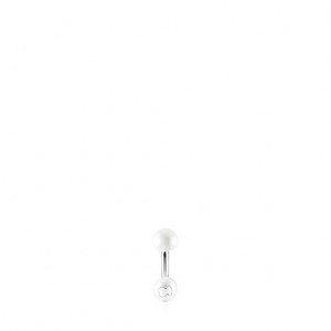 Tous Steel Pearl Ear With Pearls Ohrringe Silber | Österreich-XEANSW635
