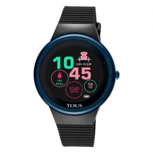 Tous Steel Rond Connect With Silikon Riemen Uhren Schwarz | Österreich-QRVUTK628