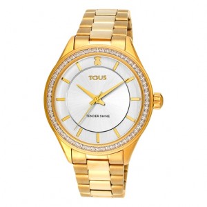 Tous Steel Tender Shine With Cubic Zirconia Uhren Gold | Österreich-WCVLSF645
