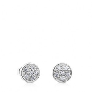 Tous Super Micro With Diamonds Ohrringe Silber | Österreich-QPDZAL297