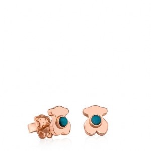 Tous Super Power With Turquoise Ohrringe Rosa Gold | Österreich-RNPLVY124