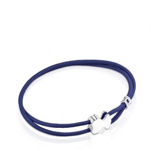 Tous Sweet Dolls Elastic Armband Navy Silber | Österreich-BIDOJE764