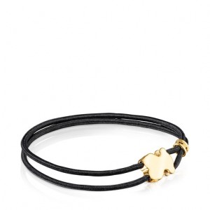 Tous Sweet Dolls Elastic Armband Schwarz Gold | Österreich-UHYKDX197
